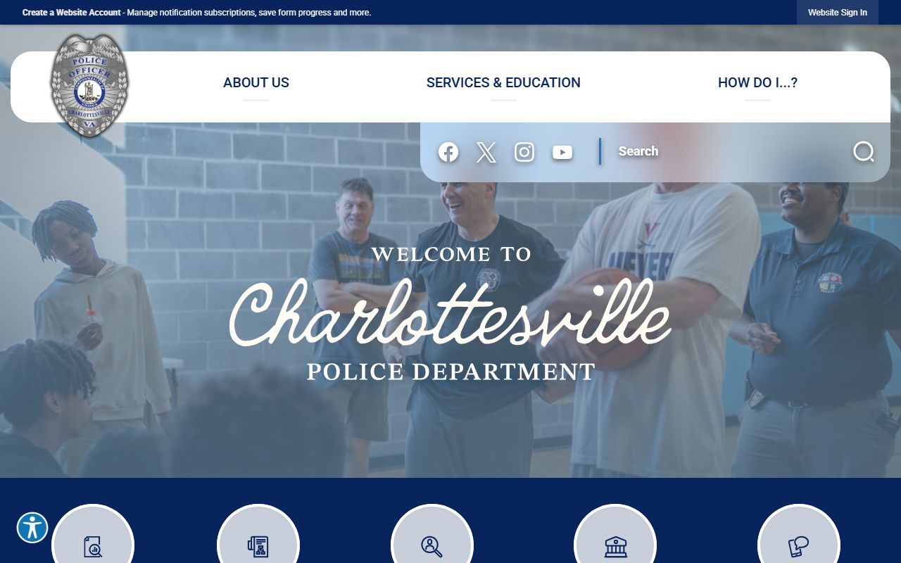 Charlottesville police department records and sex offender data
