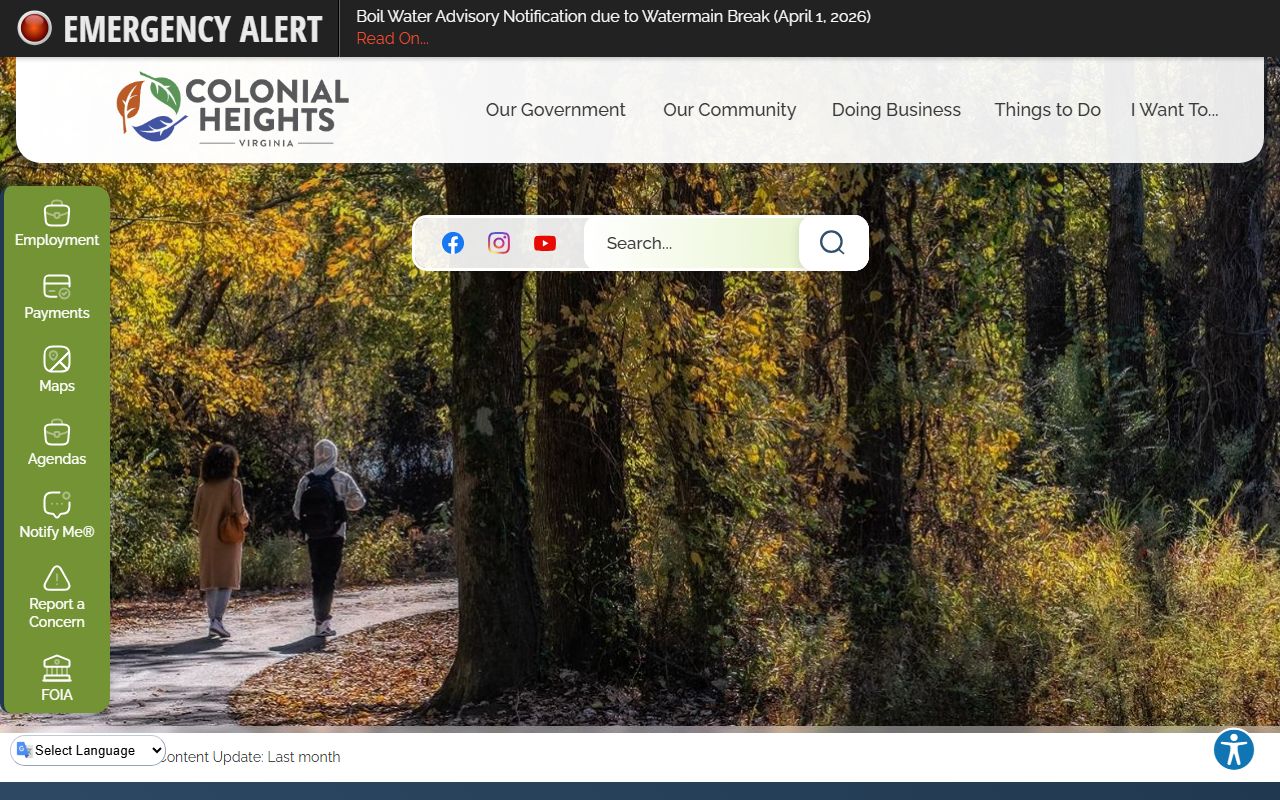 Colonial Heights city resources and sex offender records