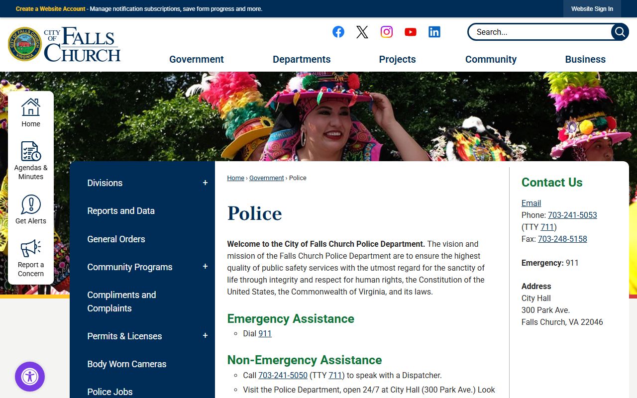 Falls Church Police Department sex offender registry