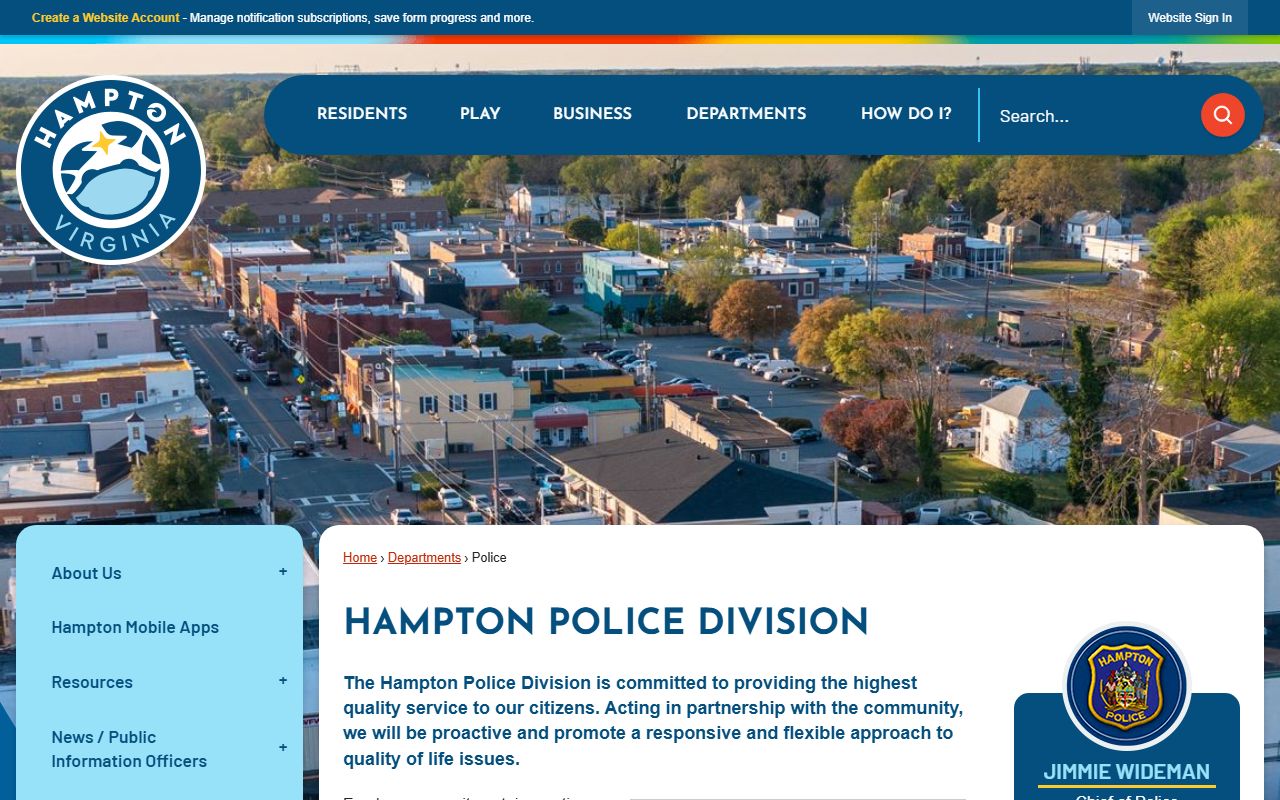 Hampton Police Division sex offender registry
