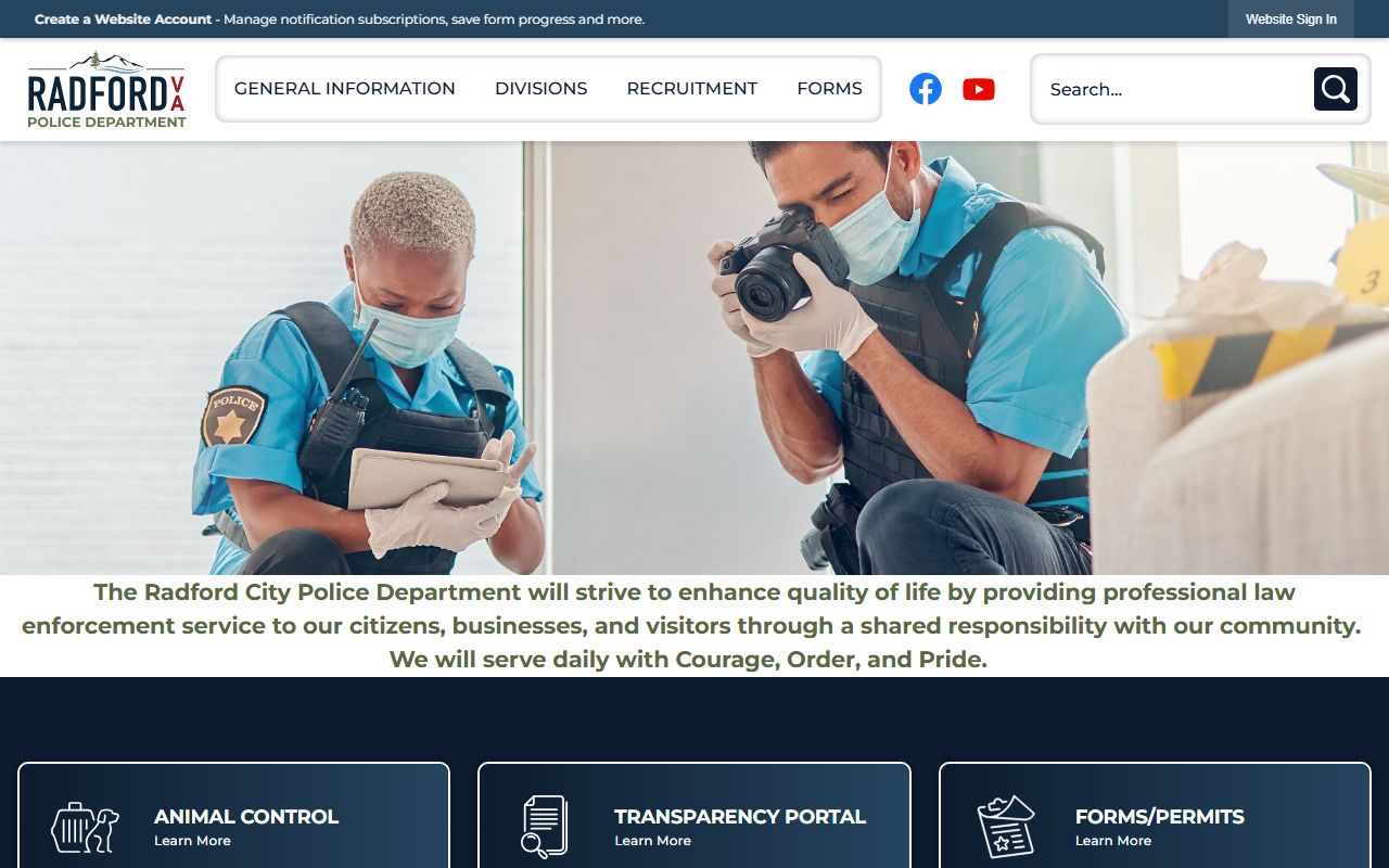 Radford Police Department sex offender registry