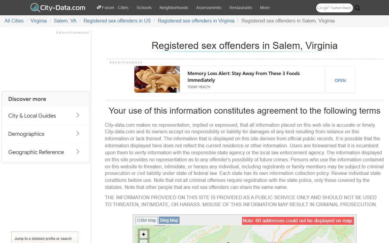Salem Police Department sex offender registry enforcement