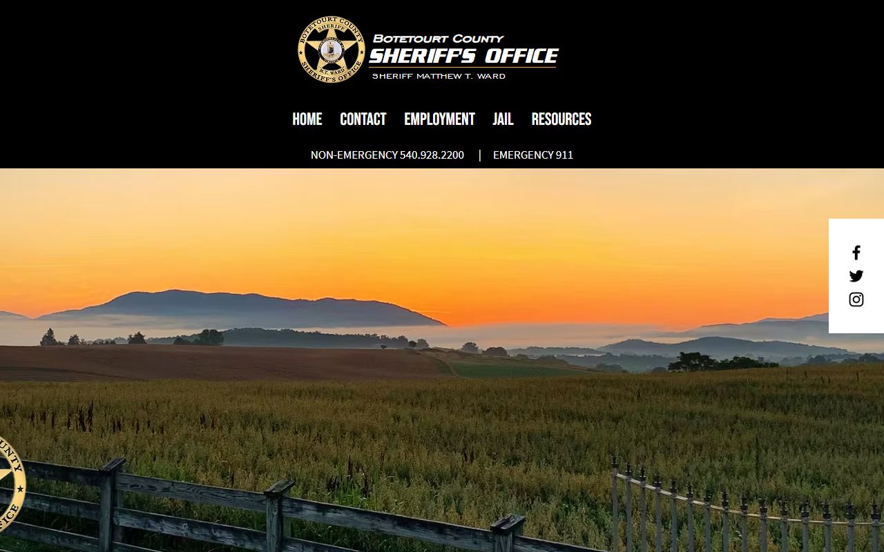 Botetourt County Sheriff's Office sex offender registry