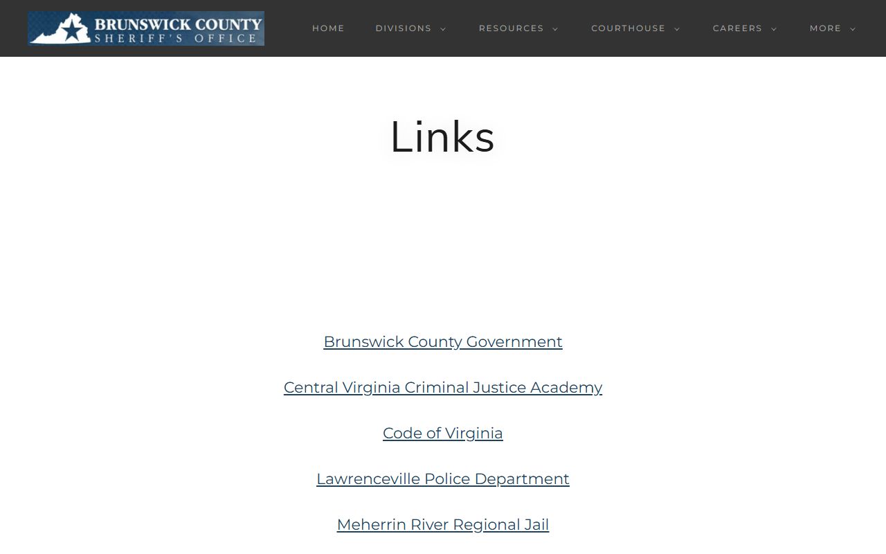 Brunswick County Sheriff's Office sex offender registry resource links