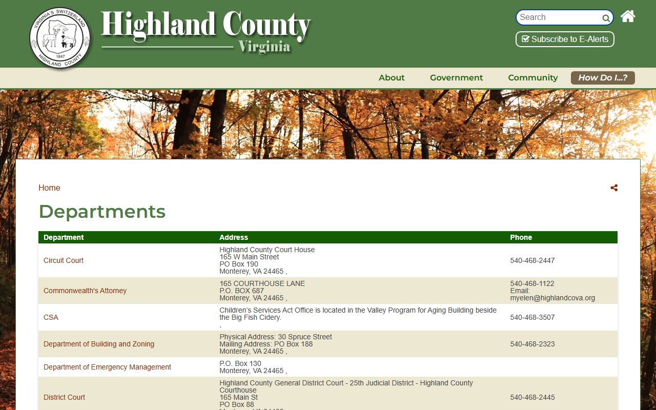 Highland County Sheriff Office sex offender registry