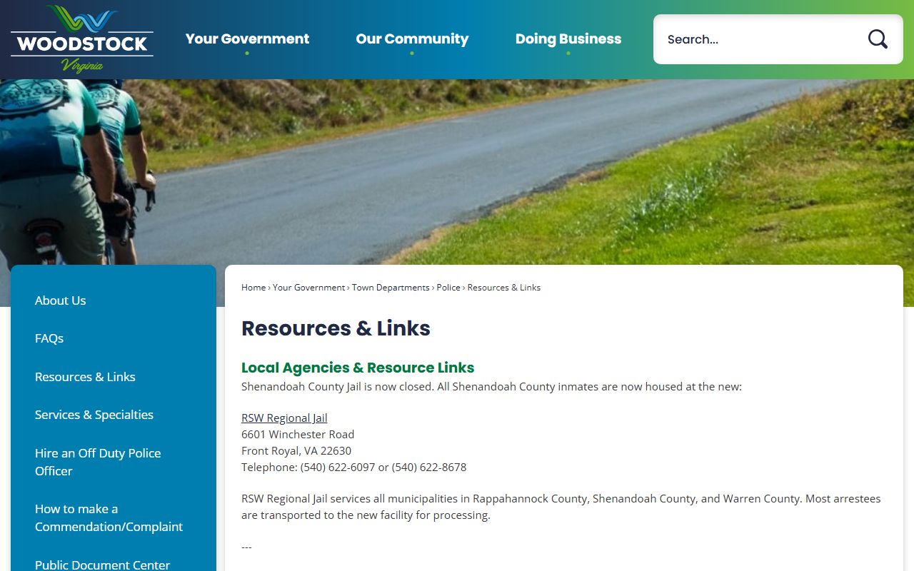 Shenandoah County sex offender registry resources and links