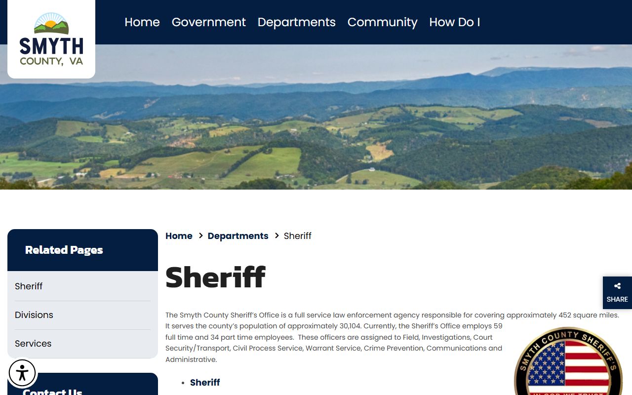 Smyth County Sheriff sex offender registry