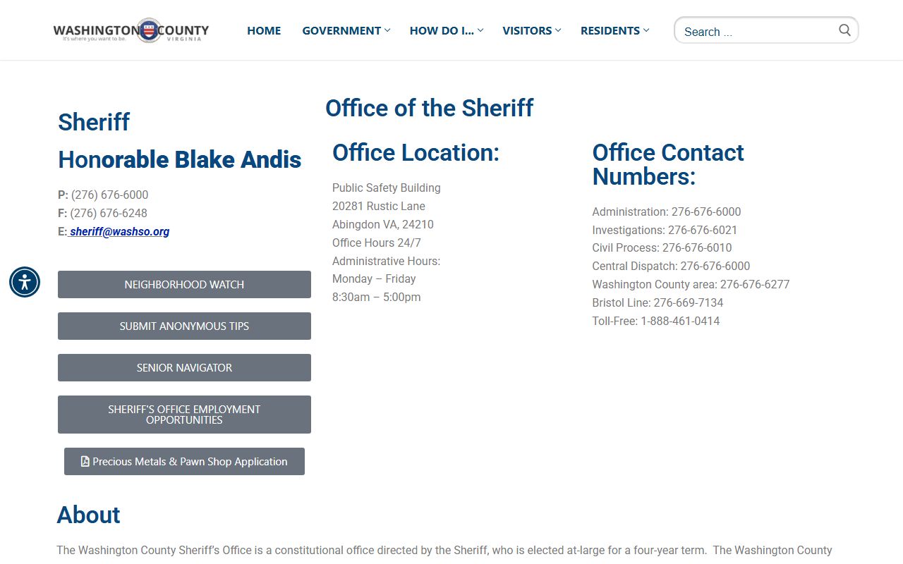 Washington County Sheriff's Office sex offender registry enforcement